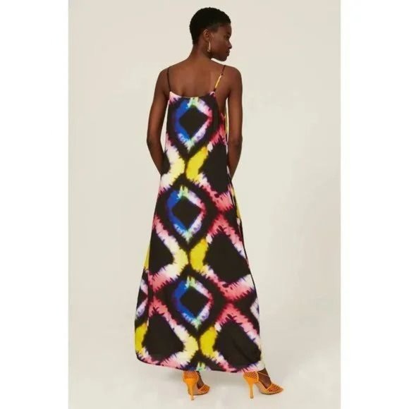 Geo Busayo Collective Tie Dye Midi Multicolor Women's Size Small S 4-6 Long - Picture 2 of 8